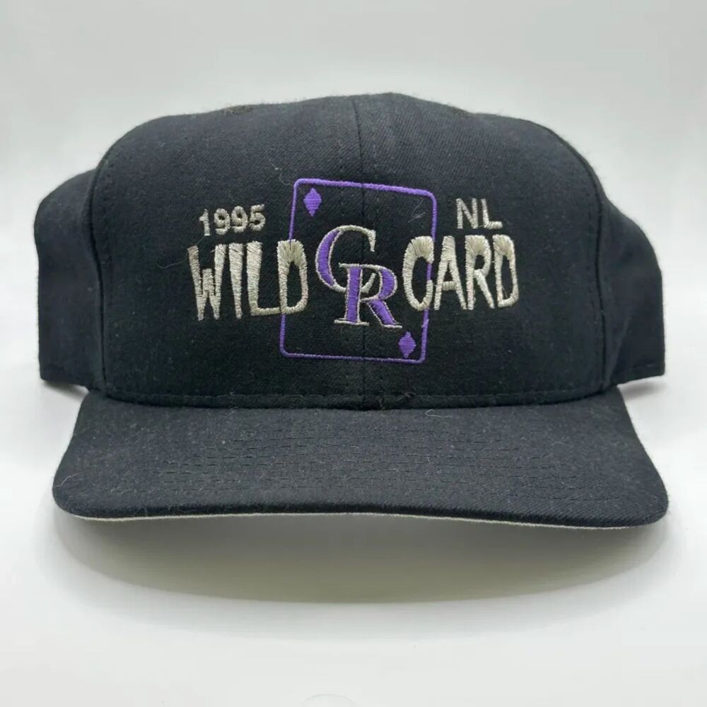 Vintage 1995 Colorado Rockies NL Wild Card MLB Baseball Snapback Hat NEW ERA